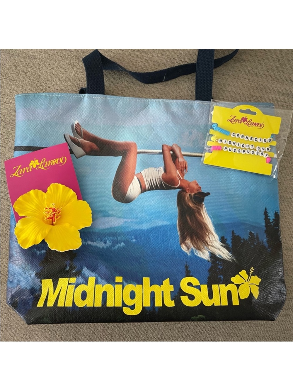 Signed Zara Larsson Midnight Sun Tour VIP Totebag and merch